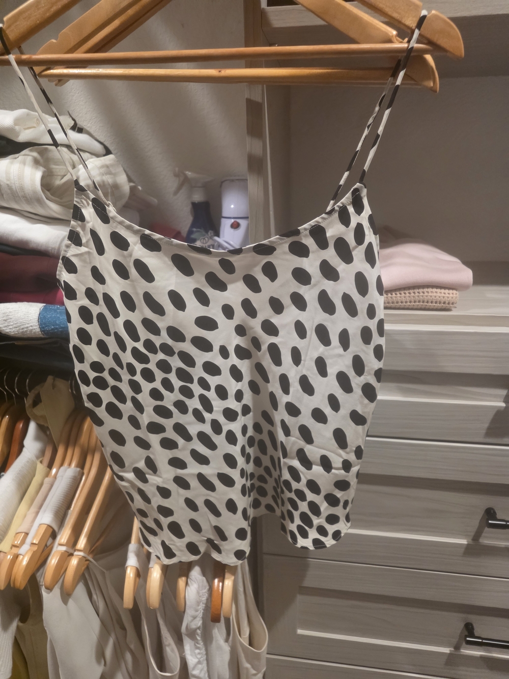 Polka Dot Satin Cami Top - AYR
